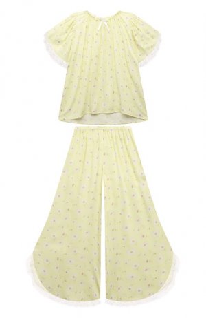 Пижама из вискозы Amiki Children. Цвет: жёлтый