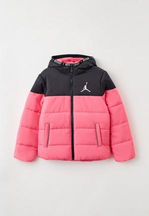 Куртка утепленная Jordan JDN BASIC POLY PUFFER (GS). Цвет: розовый