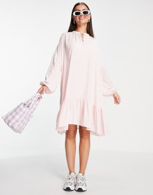 Свободное платье мини розового цвета Vero Moda-Розовый цвет Gestuz