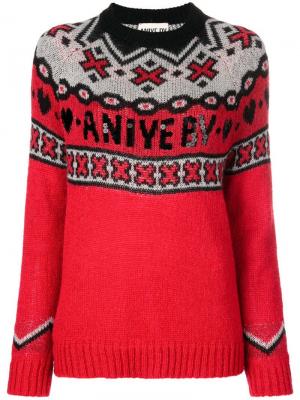 Вязаный свитер с логотипом Aniye By. Цвет: красный