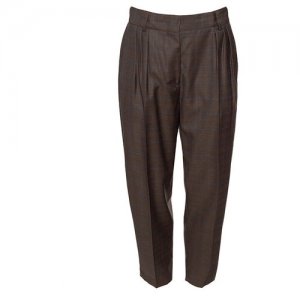 Костюмные брюки E1WO03 коричневый+синий 44 Erika Cavallini. Цвет: синий