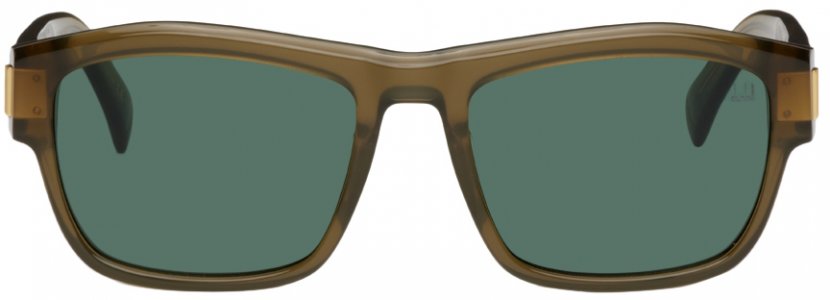 Квадратные солнцезащитные очки цвета хаки Dunhill