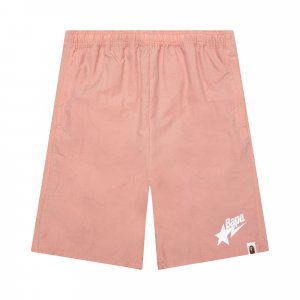 Пляжные шорты с логотипом BAPE Sta, цвет Розовый A BATHING APE