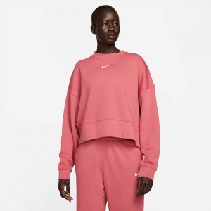 Женский свитшот Collection Essentials Fleece Crew Nike. Цвет: розовый