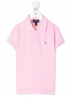 Рубашка поло с вышивкой Polo Pony Ralph Lauren Kids. Цвет: розовый