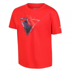 Детская прогулочная рубашка с короткими рукавами Alvarado VI - красная REGATTA, цвет rot Regatta