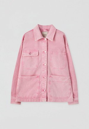 Куртка джинсовая Pull&Bear. Цвет: розовый
