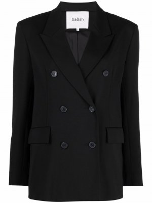 Двубортный пиджак строгого кроя Ba&Sh. Цвет: черный