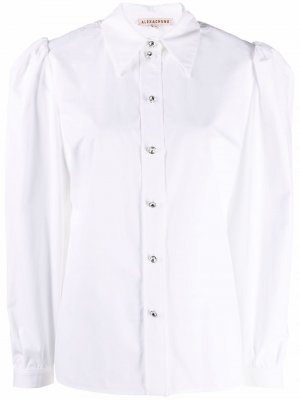 Рубашка с объемными рукавами Alexa Chung. Цвет: белый