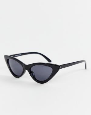 Черные солнцезащитные очки кошачий глаз -Черный Monki