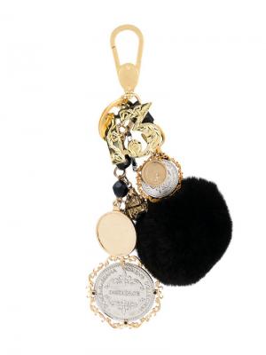 Брелок с помпоном и медальонами Dolce & Gabbana