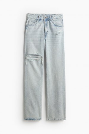 Широкие высокие джинсы H&M