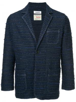 Твидовый пиджак COOHEM. Цвет: синий