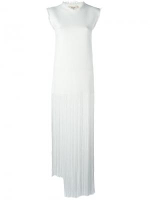 Длинное платье с бахромой Ports 1961. Цвет: белый