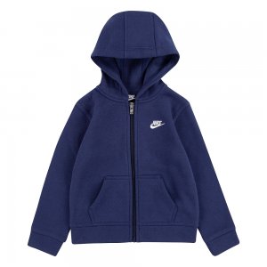 Толстовка для малышей Club Fleece Full Zip Hoodie Nike. Цвет: темно-синий