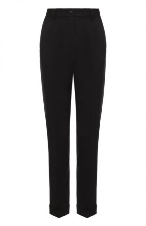 Шерстяные брюки Dolce & Gabbana. Цвет: чёрный