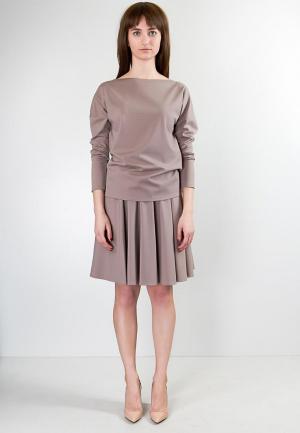 Комплект блуза и юбка Marina Rimer. Цвет: бежевый