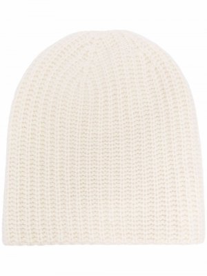 Кашемировая шапка бини Liska. Цвет: белый