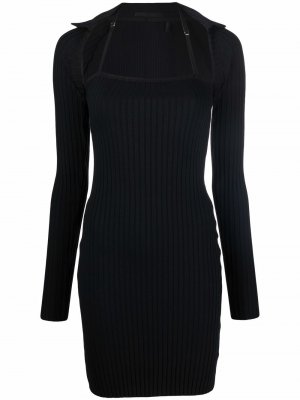 Rib-knit mini dress Helmut Lang. Цвет: черный