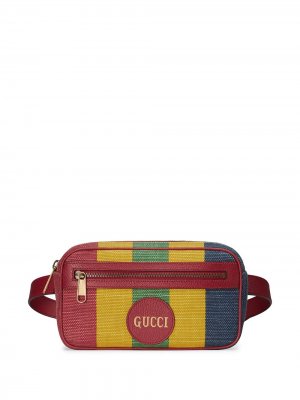 Поясная сумка в полоску Baiadera Gucci. Цвет: разноцветный