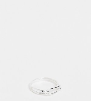 Массивное кольцо из стерлингового серебра в виде сцепленных звеньев цепочки -Серебристый Kingsley Ryan