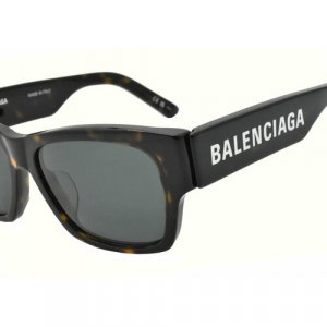 Солнцезащитные очки BB0262SA, черный, коричневый BALENCIAGA. Цвет: черный/коричневый
