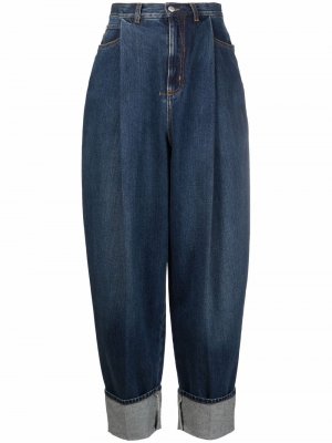Зауженные джинсы с завышенной талией Alexander McQueen. Цвет: синий