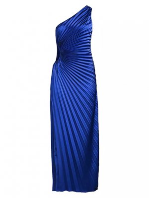 Платье макси Solie со складками и вырезами , цвет cobalt Delfi