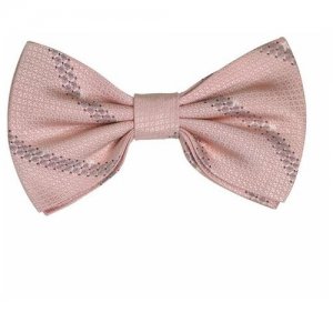 Молодежный галстук-бабочка в жаккардовые полоски 822107 Celine. Цвет: розовый