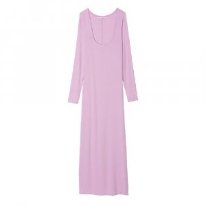 Платье Victoria's Secret Ribbed Modal Long-Sleeve Slip, розовый Victoria's