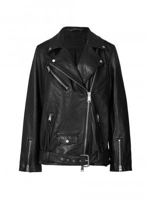 Свободная кожаная байкерская куртка Billie , черный AllSaints
