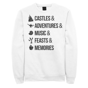 Мужской белый свитер с шрифтом Iconic Princess, White , Disney