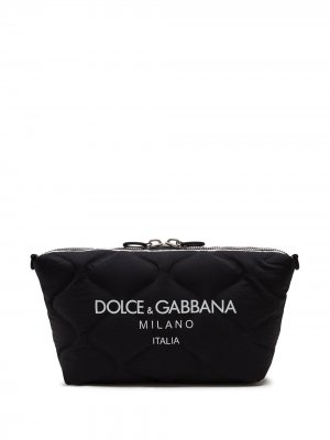Сумка через плечо Palermo с логотипом Dolce & Gabbana. Цвет: черный