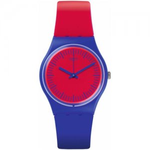 Наручные часы Gent, красный, синий swatch. Цвет: синий