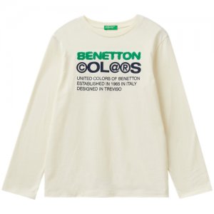 Лонгслив United Colors of Benetton для мальчиков 22A-3ATNC107R-036-XL. Цвет: бежевый