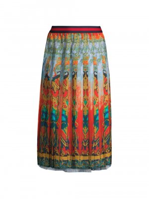 Плиссированная юбка-миди с принтом Aztec , разноцветный Stella Jean
