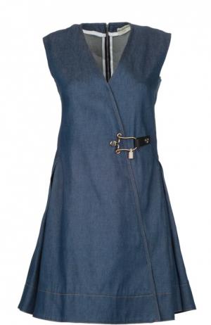 Джинсовое платье Balenciaga. Цвет: голубой