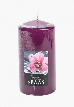 Свеча ароматическая Spaas АРОМА СТОЛБИК 8х15 см, дикая орхидея (65 ч). Цвет: фиолетовый