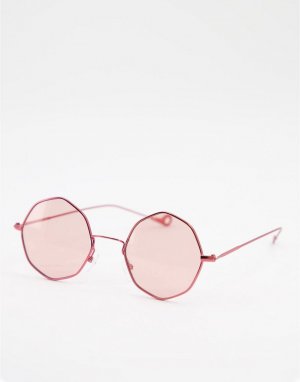 Солнцезащитные очки с шестиугольными линзами -Красный AJ Morgan