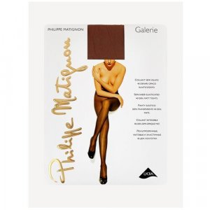 Колготки Galerie, 40 den, размер 4, коричневый Philippe Matignon. Цвет: коричневый