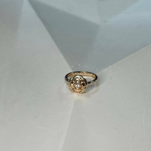 Кольцо , красное золото, 585 проба, фианит, размер 17.5 Эстет