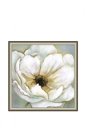 Картина-репродукция Цветок 2 Декарт. Цвет: бежевый, изумрудный