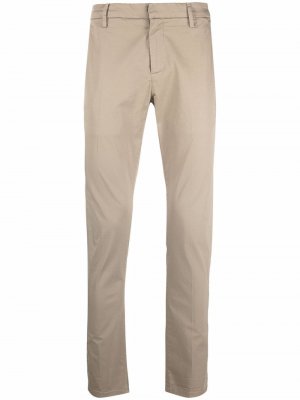 Mid-rise cotton chino trousers DONDUP. Цвет: бежевый
