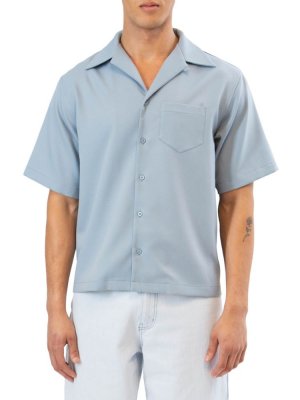 Рубашка оверсайз на пуговицах спереди Rta, цвет Dusty Blue RtA