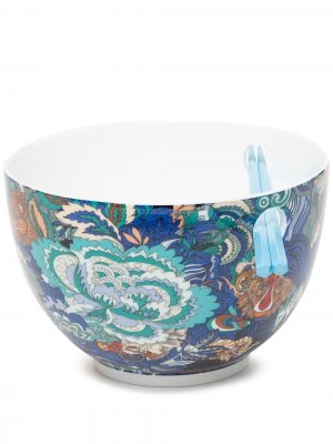 Набор из глубокой тарелки и палочек Hide & Seek Shanghai Tang. Цвет: синий