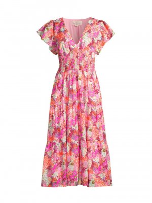 Хлопковое платье-миди Kendal, розовый Birds of Paradis