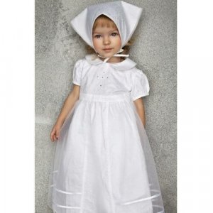 Платье для крещения, крещение девочки, крестильное платье, одежда белого цвета, Fleole. Цвет: белый