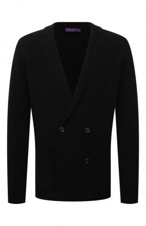 Пиджак из вискозы и шерсти Ralph Lauren. Цвет: чёрный