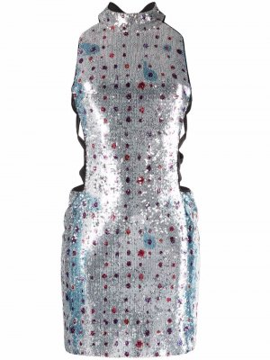 Polka dot-print sleeveless dress Genny. Цвет: серебристый