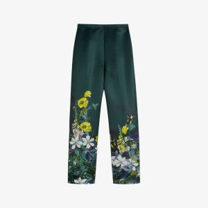 Aikaat зауженные тканые брюки средней посадки с цветочным принтом , зеленый Ted Baker